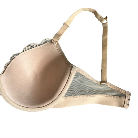 Lively Women's All Day Lined Wired Lace Bra 32DDD Beige - Picture 5 of 9